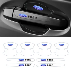 Maniglia della portiera dell'auto Protezione della tazza Adesivi Pellicola di protezione Accessori per Ford Fiesta Mondeo Fusion Explorer Escape Shelby Edge