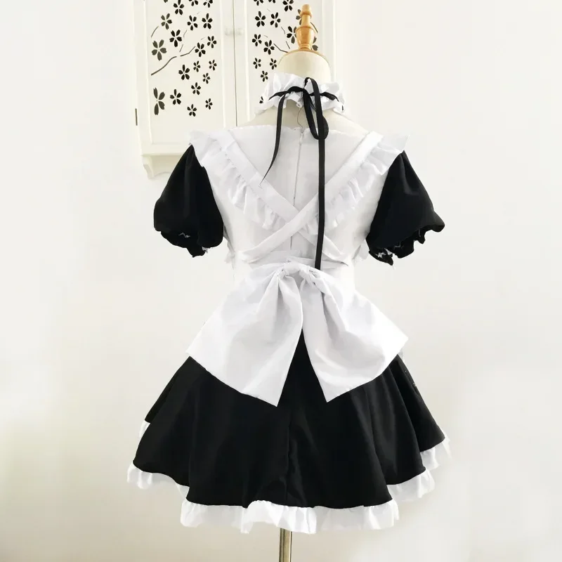 Anime Yosuga no Sora Kasugano Sora cameriera Outfit costumi Cosplay donne Sexy grembiule vestito Meidofuku Lolita