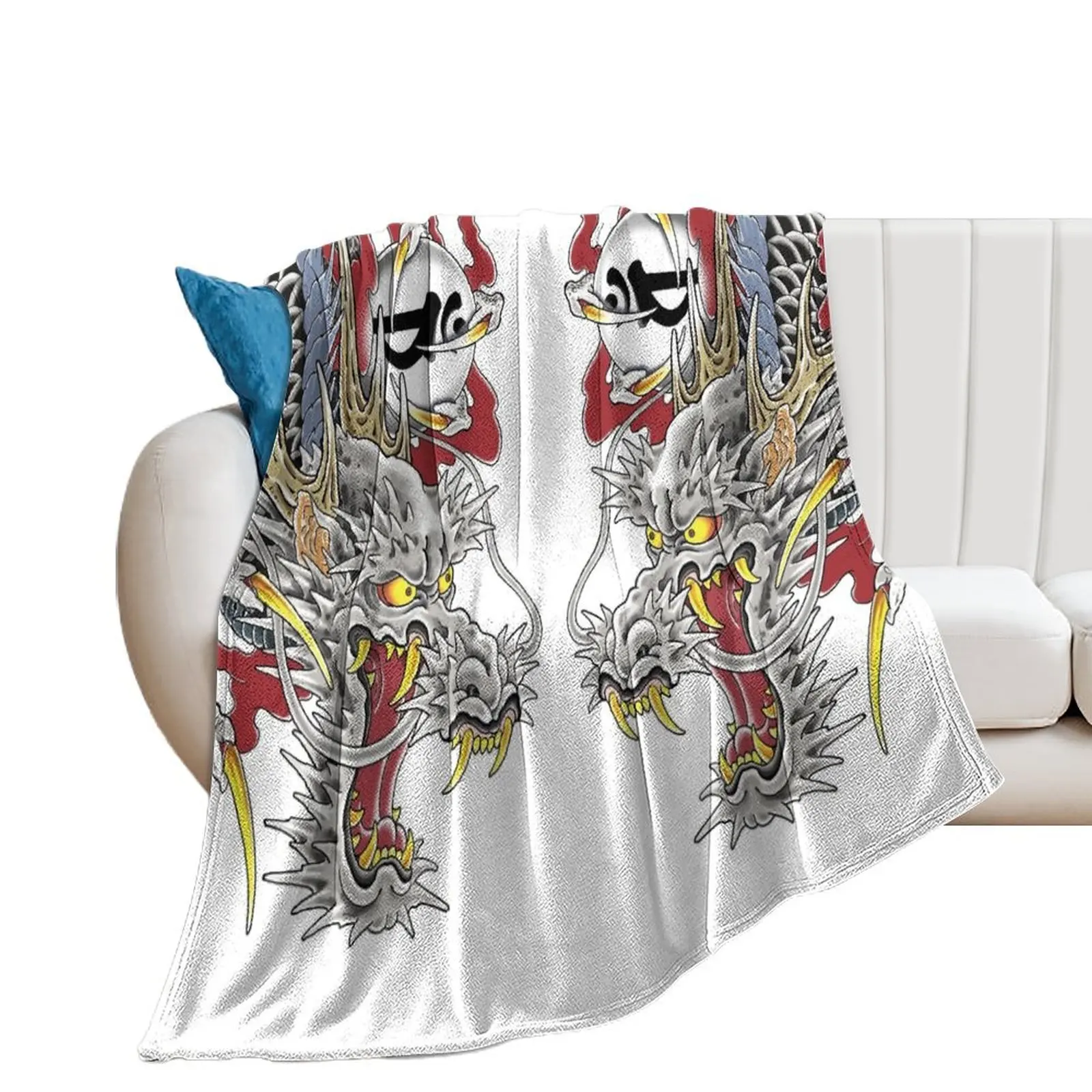 Kiryu Kazuma Dragon Tattoo Yakuza Throw Blanket bed plaid Baby blankets and throws Blankets