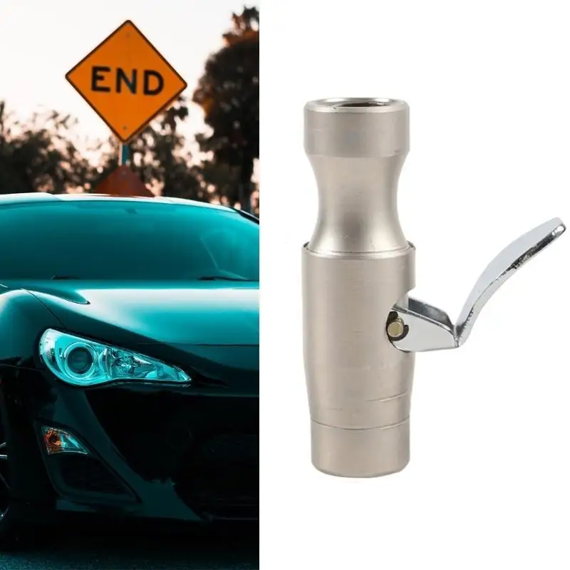 

G7NA Black Air Chuck Attachment Self Locking Tire Inflator Chuck Double Teeth Lock Air Chuck for Various Tire Inflation Need