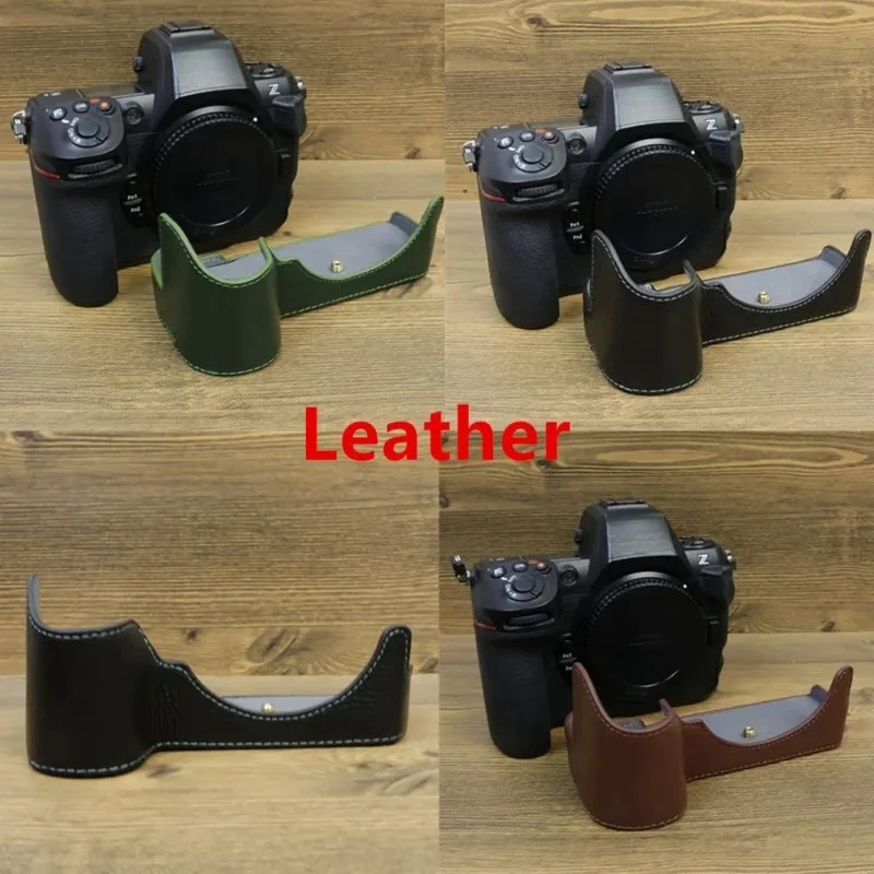 

For Nikon Z8 Camera Z8 PU / Real Genuine Leather Camera Half Case Body Base Protector Case