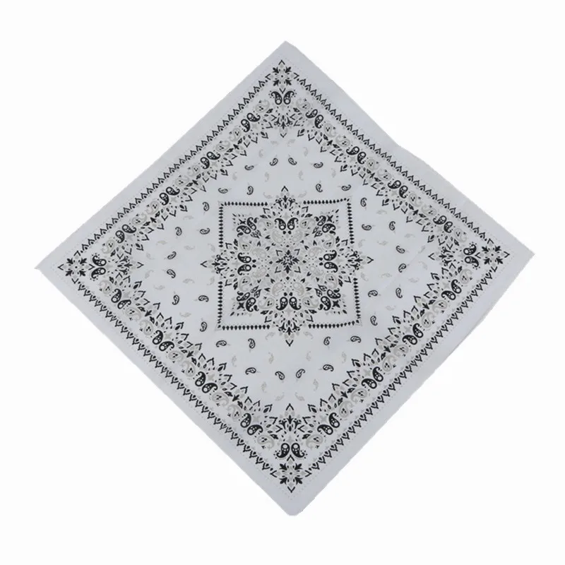 1 шт., 56x56 см, хлопковые мужские и женские банданы, платок, универсальный носовой платок, модный шарф