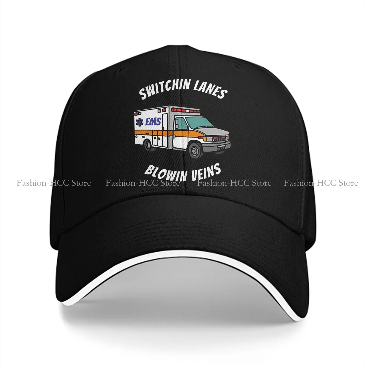 Switchin Lanes Solid Color Baseball Caps Peaked Cap Ambulance Ambulances Sun Shade Hats Men Women