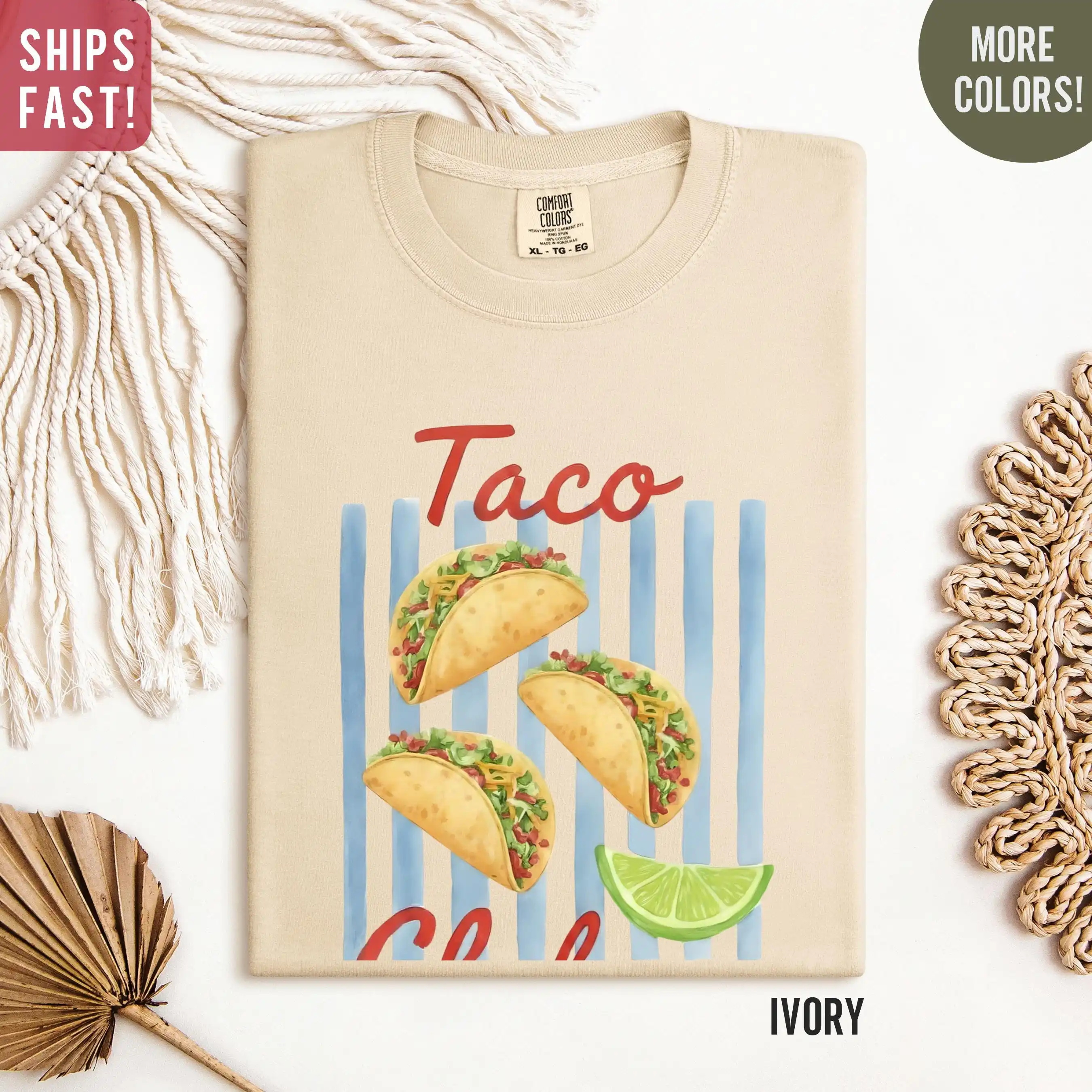 Taco Tee Preppy Summer T Shirt Vintage Foodie Tee Taco Tuesday Mexican Food Shirt Margarita Tee Taco Lover Cinco De Mayo T-shirt
