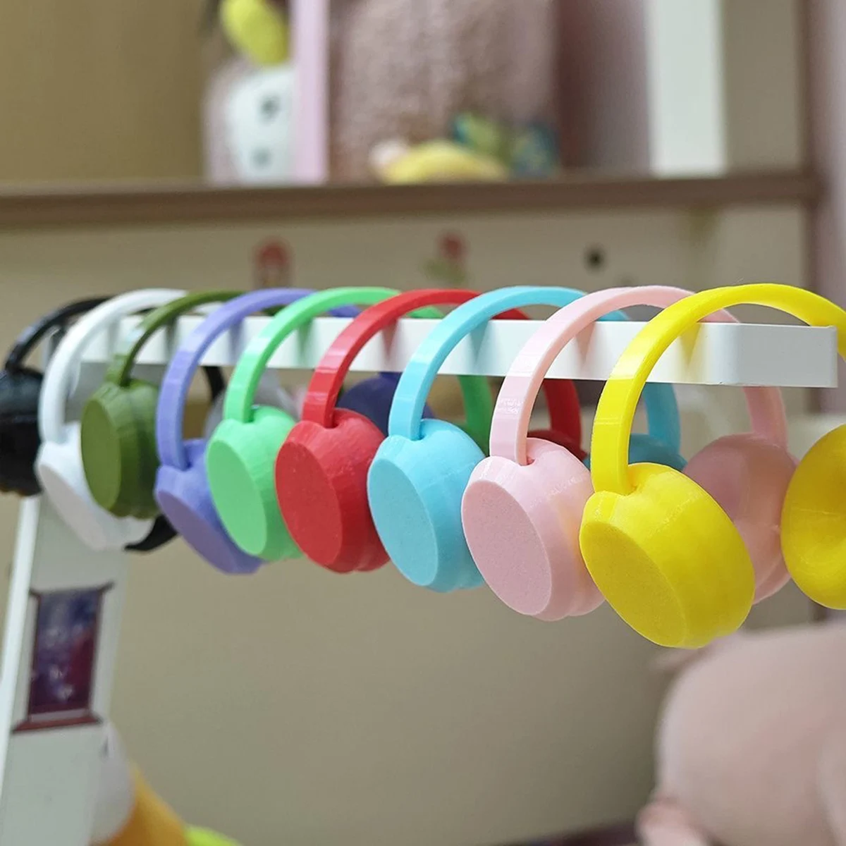 Mini Plush Doll Headset Decoration for Labubu I II Fashion Earphone DIY Doll Accessories Gift