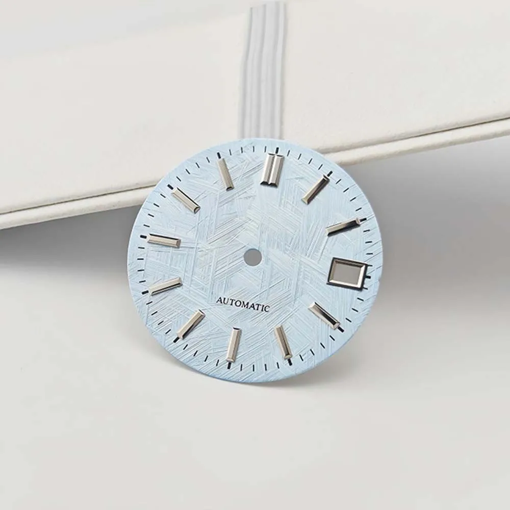 Dial Jam Mekanik 28.5mm dengan Jendela Tanggal Pengganti Dial Jam GS untuk Modifikasi Mesin NH35/NH36 Modifikasi Bagian Jam SUB