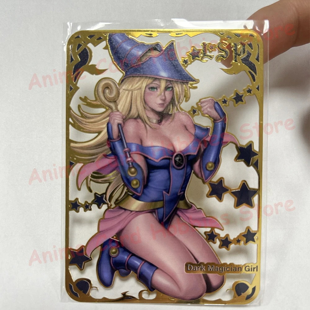 Newest One Piece Naruto Dragon Card Tokisaki Kurumi Yor Gorger Makima Rem Power Anime Girl Bikini Metal Card Kids Toy Gift