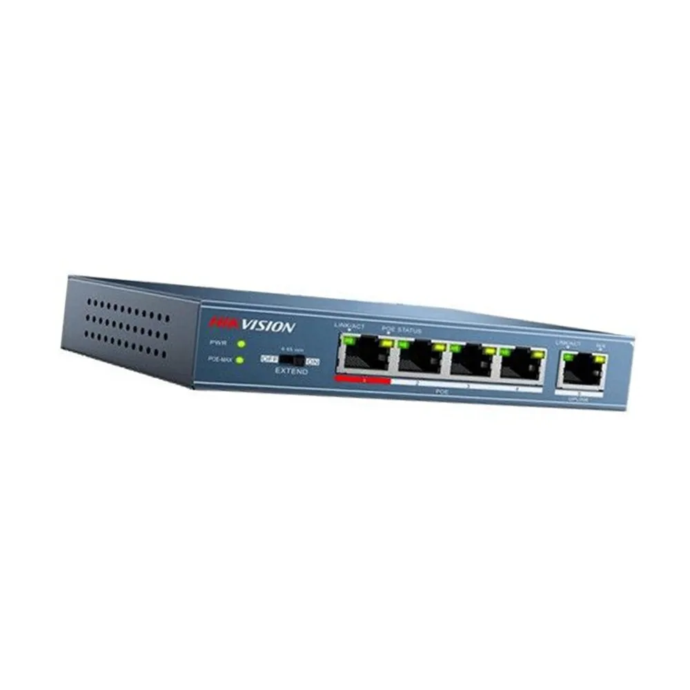 Hikvision DS-3E0105P-E 4 Port Fast Ethernet Unmanaged POE Switch