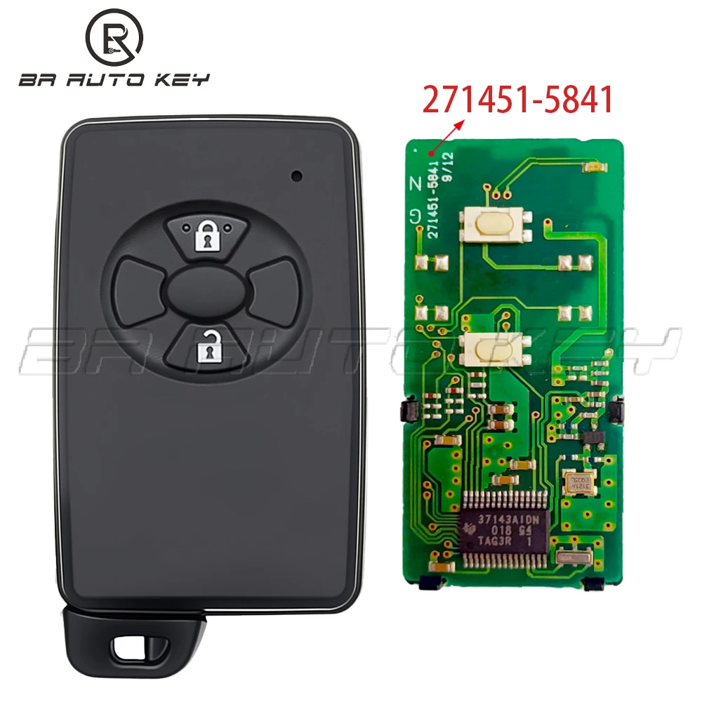 2 Buttons Genuine Key Fob for Toyota Corolla IST Vitz Axio Original Smart Key for Toyoto Keys OEM PCB 271451 5841 312MHz 4DChip