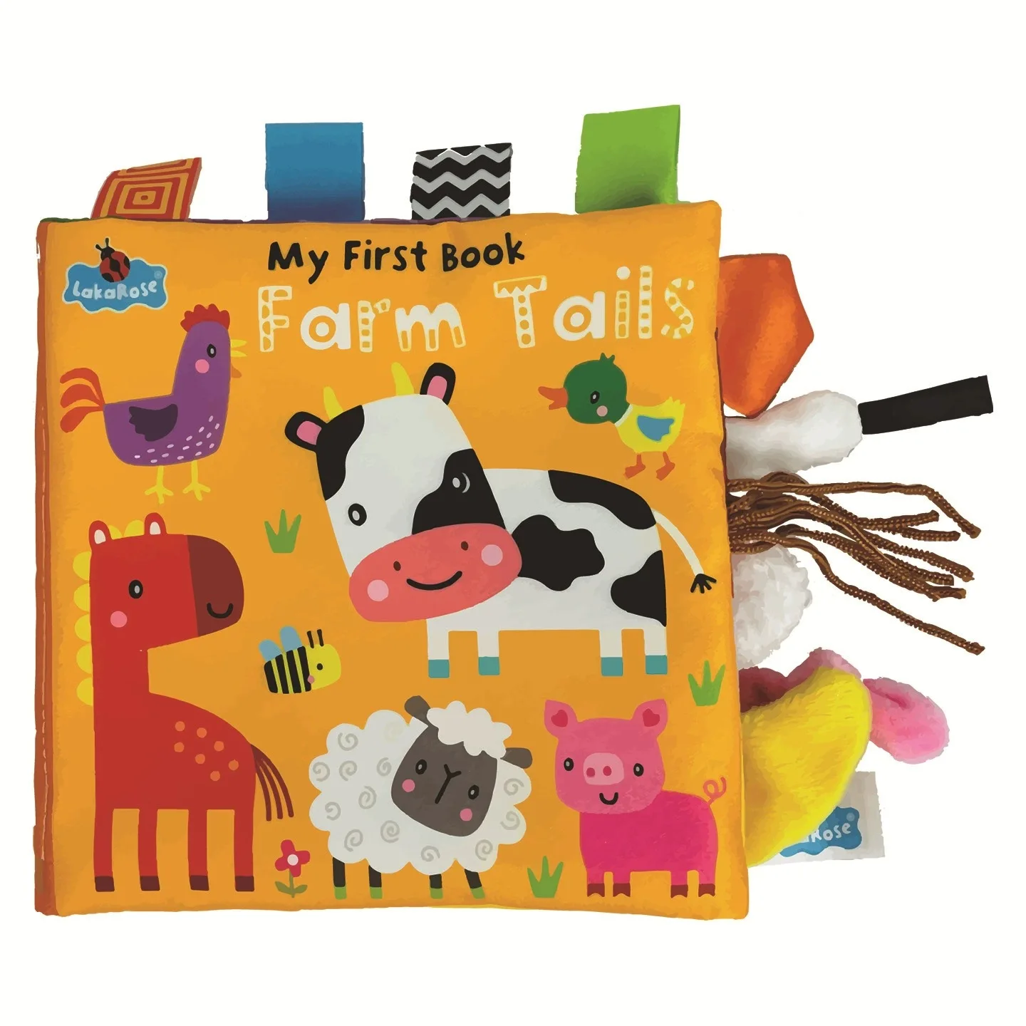 Livre en tissu queue d'animal, livre Pop-up, déchirer peut mordre, illumination éducative, éducation précoce, jouets cognitifs pour nourrissons de 0 à 3 ans