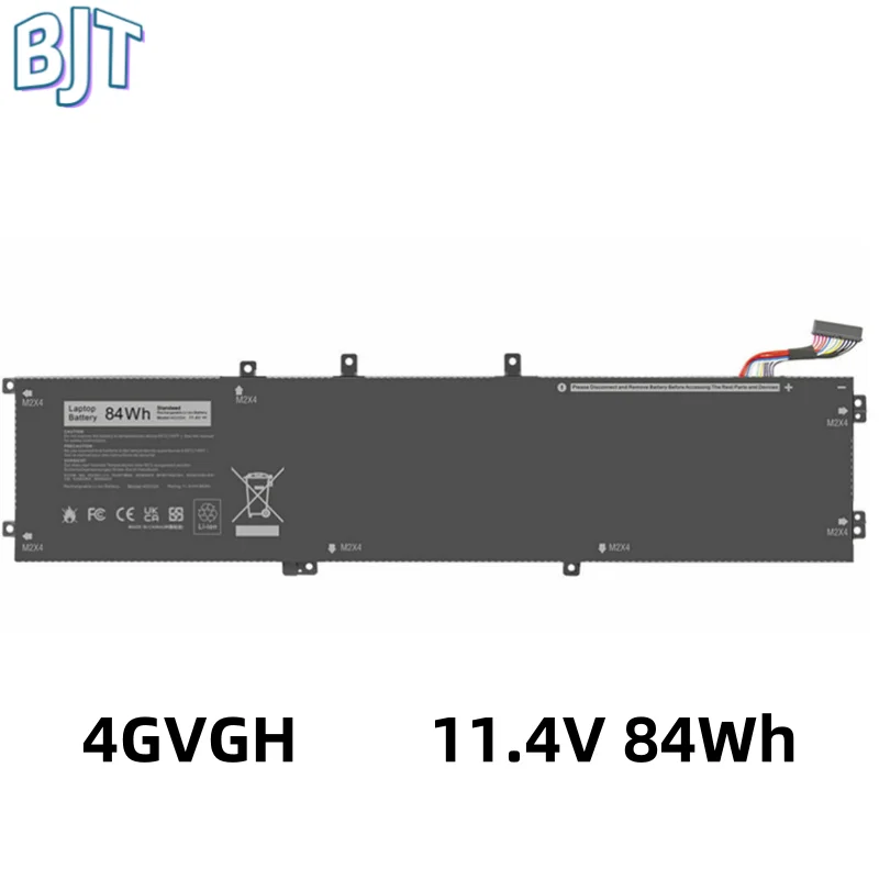 

New 9Cell Lithium-ion 4GVGH Laptop Battery For Dell Precision 5510 XPS 15 9550 Series 1P6KD T453X RRCGW 11.4V 84Wh