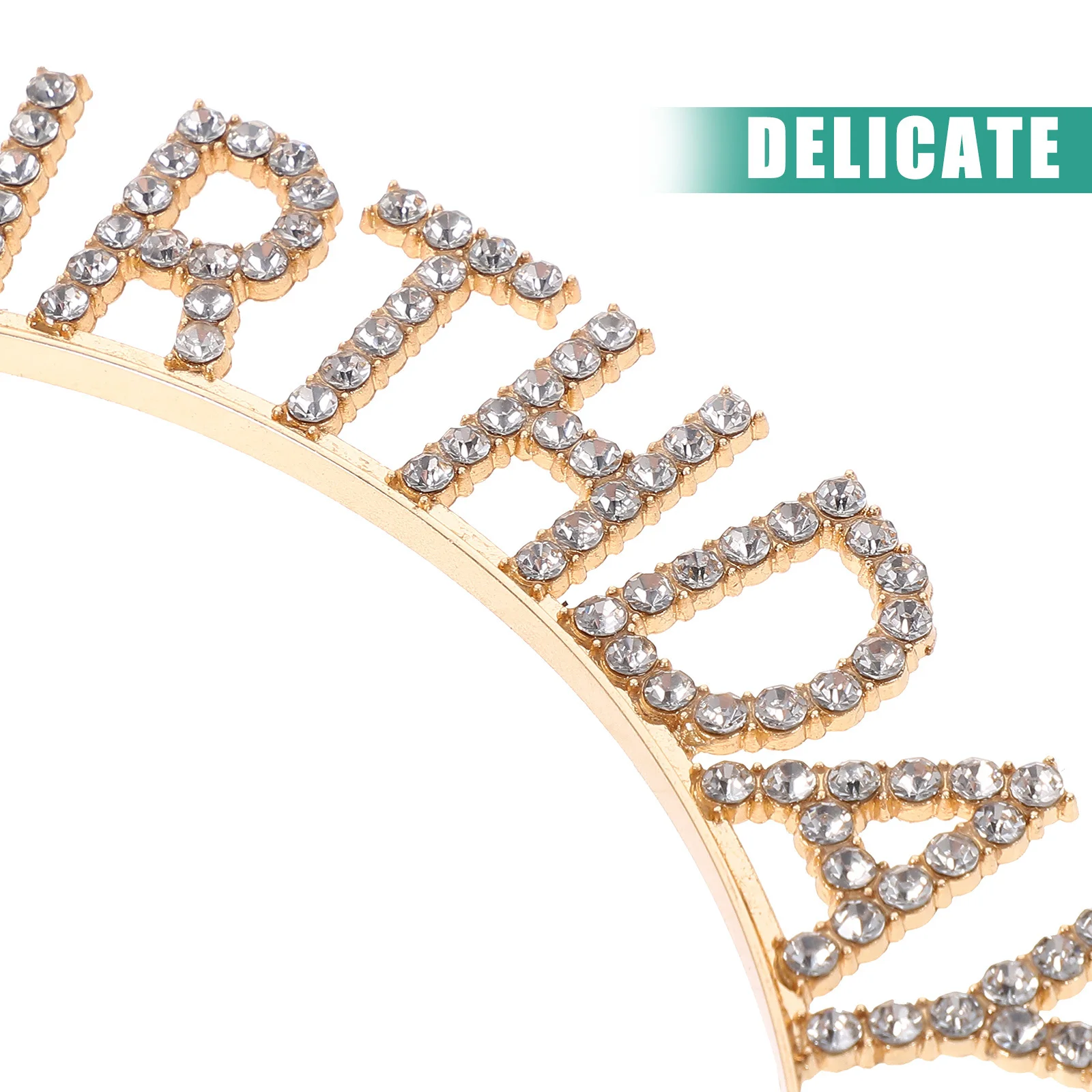 

Rhinestone Crown Birthday Headband Sparkling Lightweight Birthday Hair Accessories Party Headwear for Women Teens