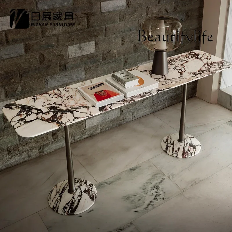 

BJ Современный простой входной стол Офисная стойка регистрации Свет Роскошный мраморный входной стол Стенд в художественном стиле
