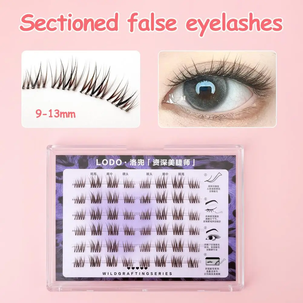 Brown Cluster DIY Eyelashes Individual Volume False False Black Eyelash Makeup Brown Lashes Cluster And Cluster Colored Q6P2