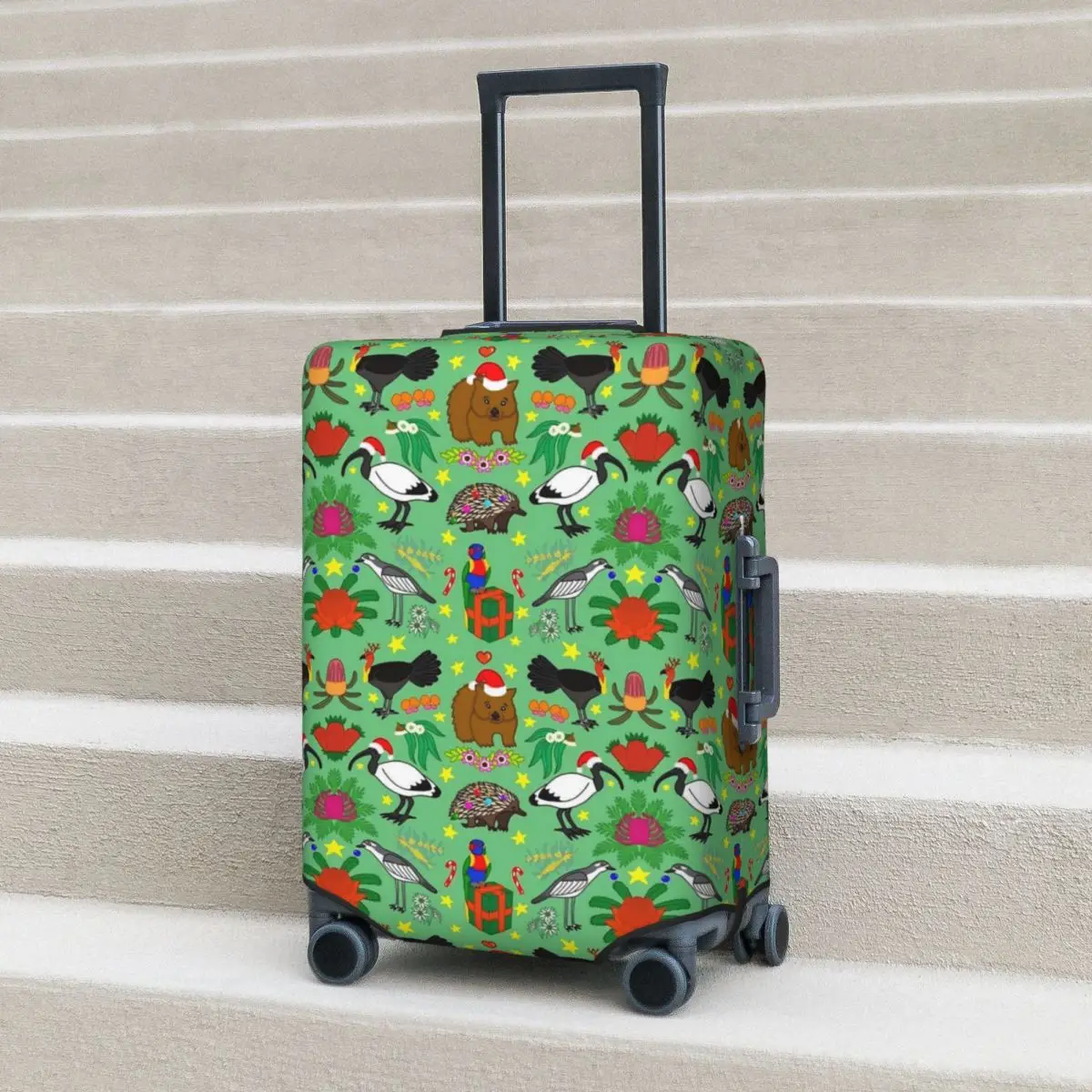 Aussie Christmas Suitcase Cover Animal Print Cruise Trip Protector Vacation Useful Luggage Supplies