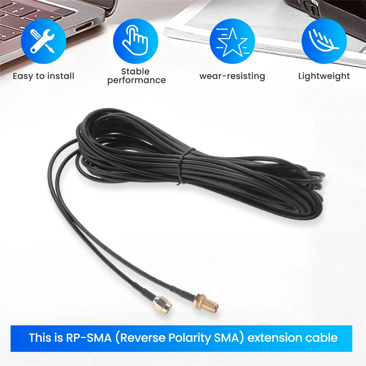 

【Домашние инструменты!】удлинительный кабель антенны Wi-Fi длиной 9 м, RP-SMA для Wi-Fi-маршрутизаторов D-Link