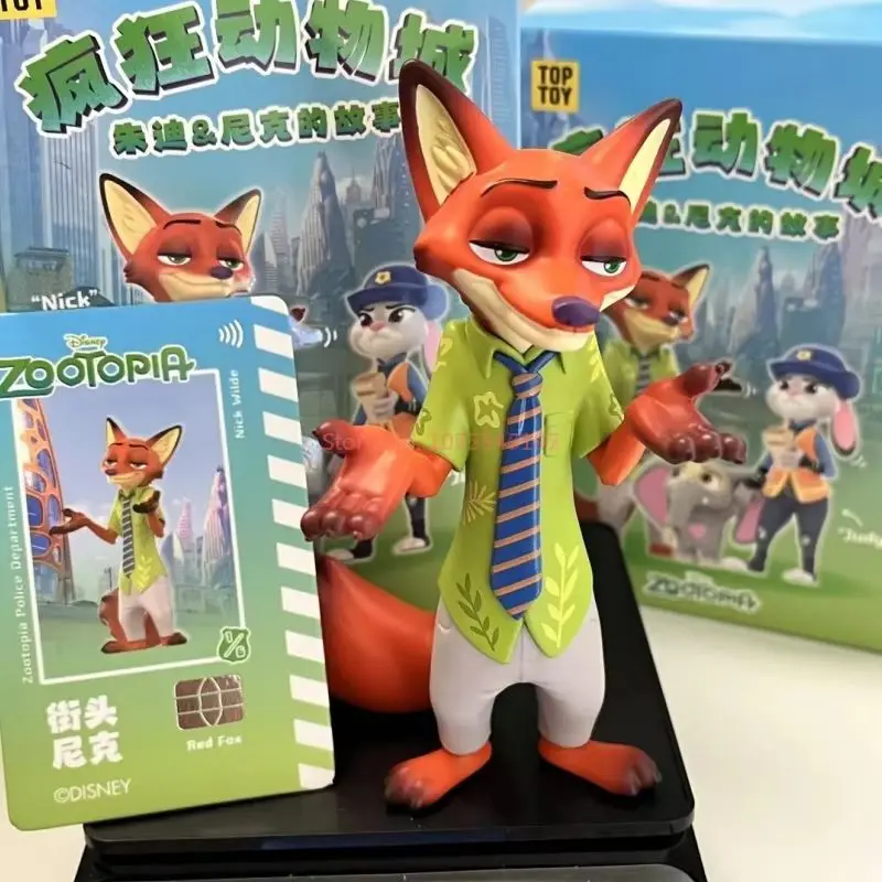 Disney Zootopia Judy และ Nick'S Story Series กล่องตาบอดอะนิเมะ Figurines ตุ๊กตาตุ๊กตาของขวัญเด็กเดสก์ท็อปคอลเลกชันของขวัญ