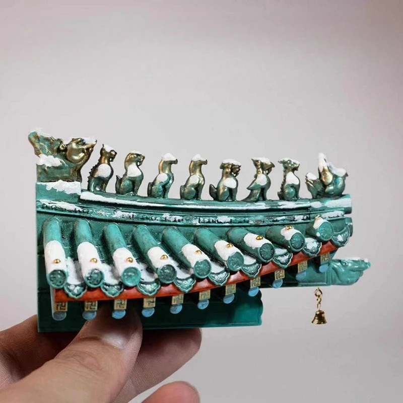 Xi'an Creative Souvenir Bell Tower Eaves Beast Fridge Magnet Shaanxi Museum Travel Gift