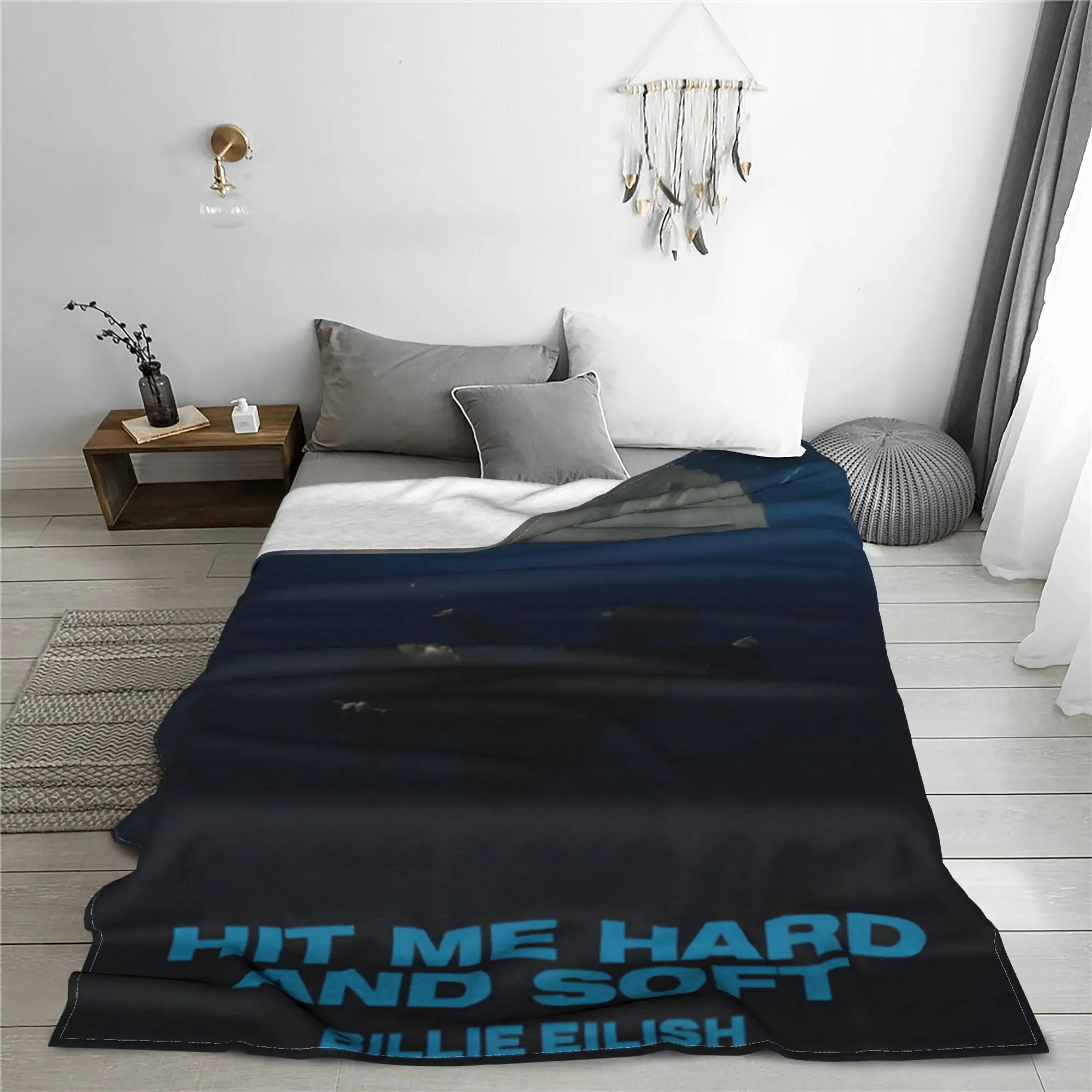 Hit Me Hard Billies And Soft Tour Blanket Cover Coral Fleece Plush Singer Music Super Soft Throw Blanket Outdoor Thin Quilt