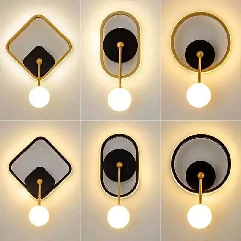 Lâmpada de parede LED moderno para sala de estar, corredor, escadas, decoração home, quarto interior, cabeceira Wall Sconce, luminária, brilho