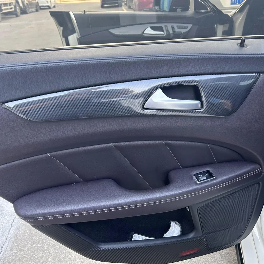 Carbon Fiber For Mercedes Benz CLS W218 2012-2017 Car Film Interior Stickers Center Console Gear Dashboard Air Door Handle