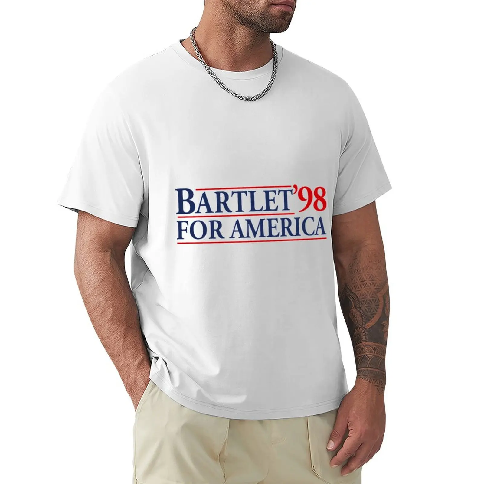 

West Wing Bartlet For America 1998 T-shirt for a boy oversized kawaii clothes t shirt for men