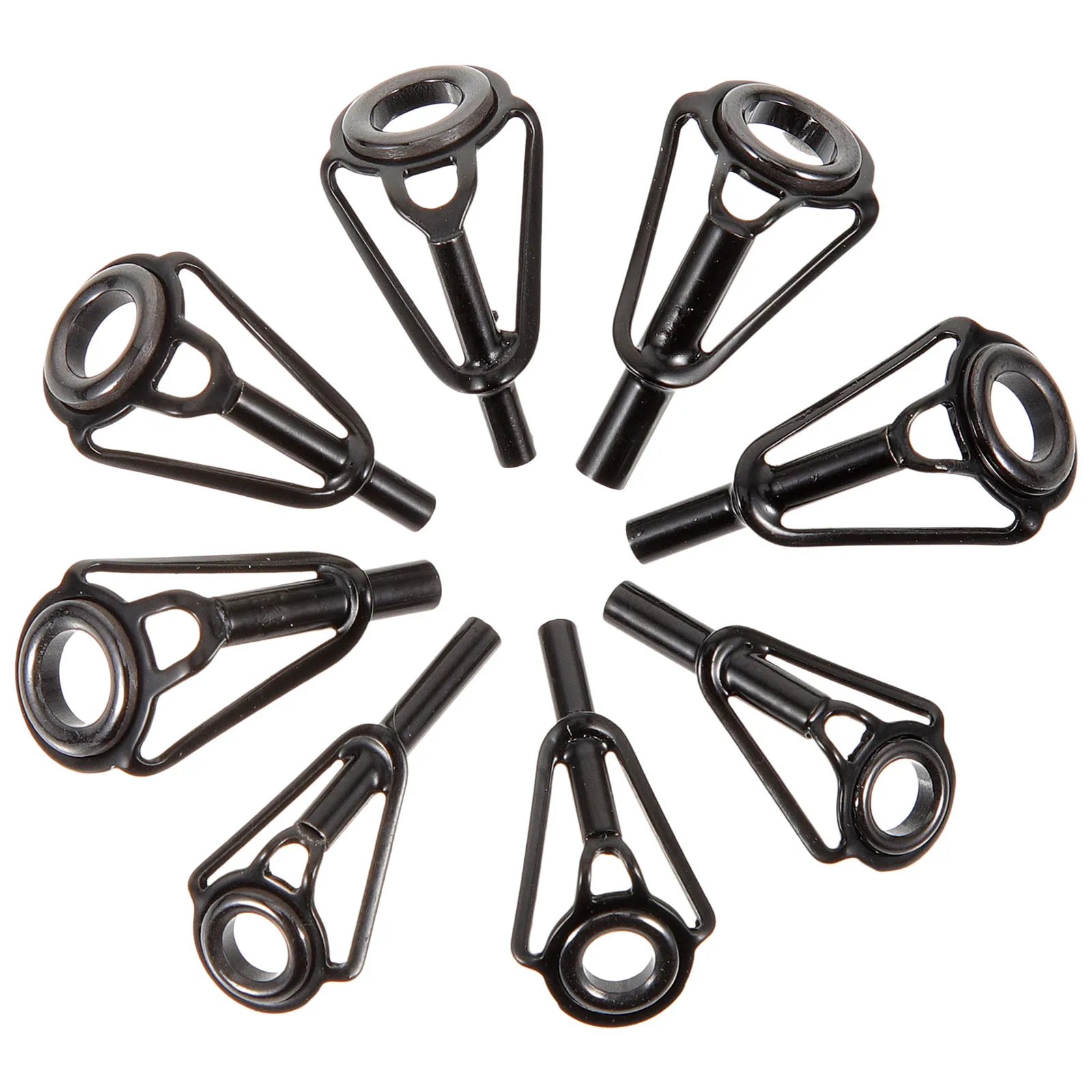 

8 Pcs Top Ring Leading Eye Set Fishing Rod Tips Replacement Kit Repair Accessories Stainless Steel Miss