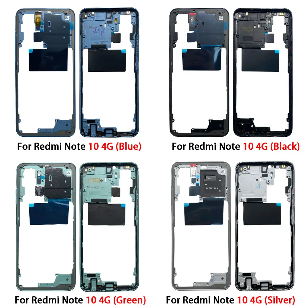 New Middle Frame Housing Case For Redmi Note 10 10S Pro Middle Frame Bezel Middle Plate Replacement Parts