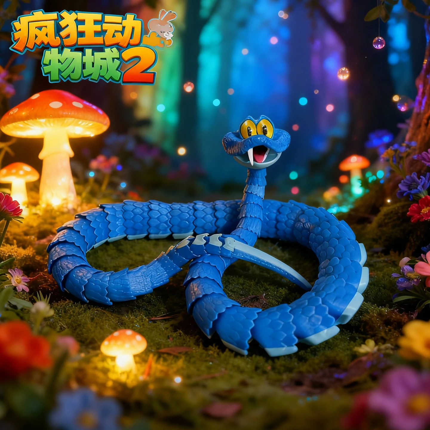 Gary the Snake 3D Printed Articulated Model Toy Movable Joints for Gift Animal City Collectible Figure