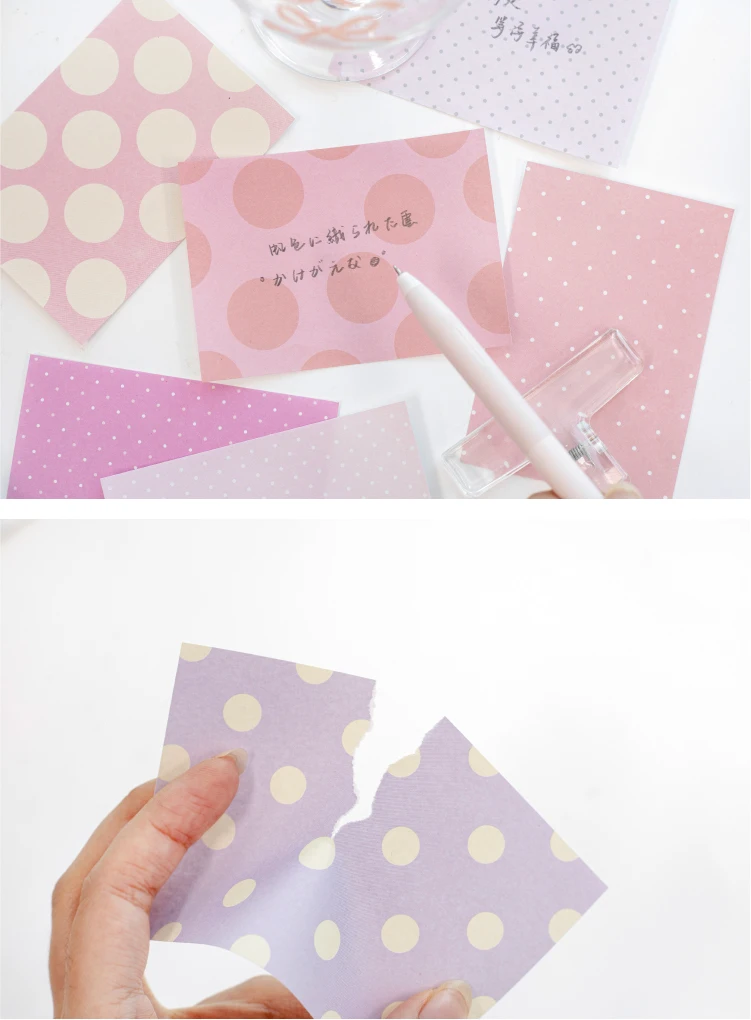 Journal GO 200 Seiten Punktemuster und Zucker-Motiv Notizbuch Niedliches Polka-Dot-Muster Dekoratives Papierblock für Journaling und Scrapbooking – Detail 10