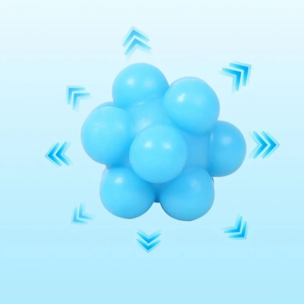 High Elasticity Cat Chew Silicone Material Polygonal Shape Bouncy Ball Teeth Cleaning Bite-resistant Cat Supplies