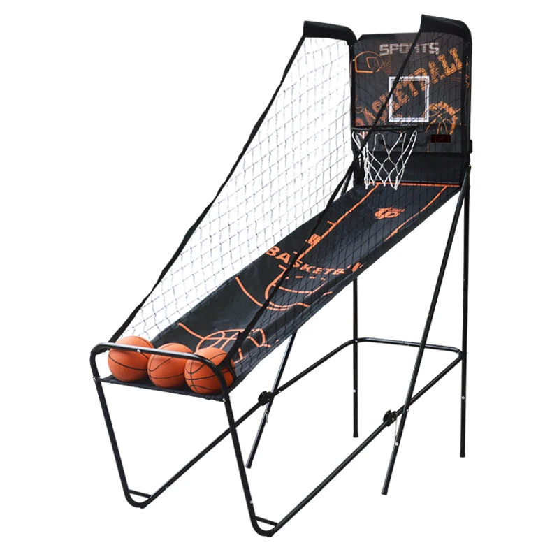 折りたたみ式シングルショットバスケットボールアーケードゲーム機、折りたたみ式バスケットボールシステム、1人用バスケットボールシューティングゲーム TB-1918