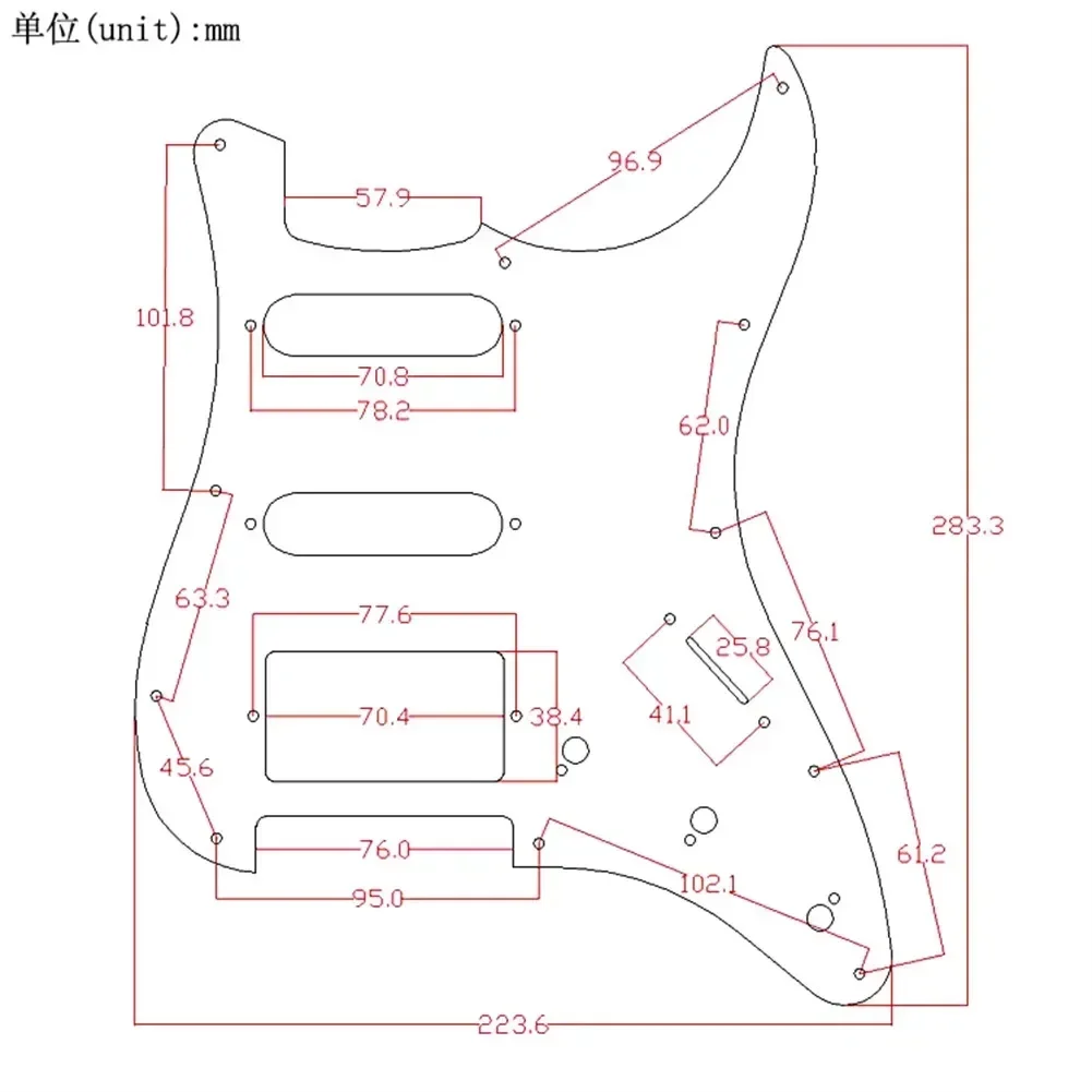 Hot New High Quality Pickguard Guitar 11 Holes SSH Guitar Scratch Plate 3 Ply For SQ Style Electric Guitars PVC