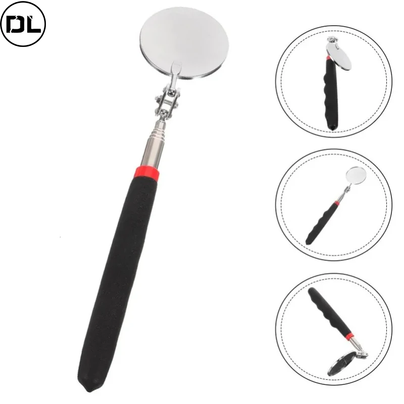 

Round Mirror 360° Retractable Extending Car Angle View Pen Adjustable Telescopic Car Telescoping Inspection Mirror