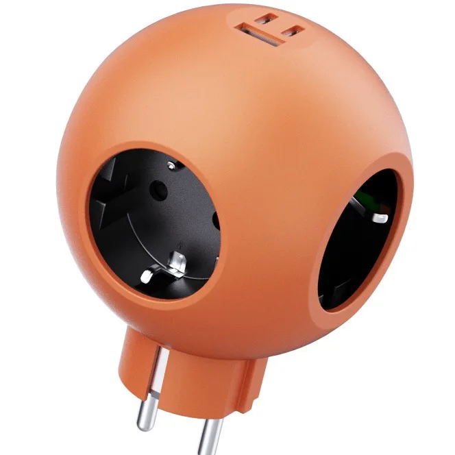 European Standard Spherical Plug Converter Socket, Fast Charging and Discharging Plug, Multifunctional, Pd25w