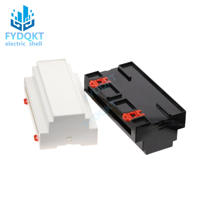 1PCS PLC DIN 35-Rail Electrical Shell Safety Grid Instrument Housing ABS Plastic Case 88X158X59MM 4-04 Junction Boxes