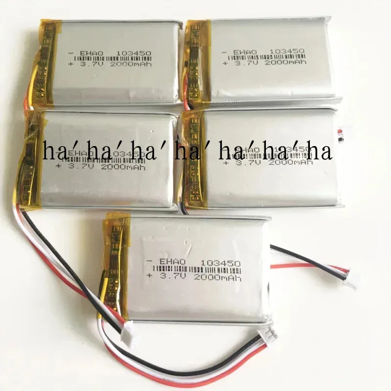 5 PCS 3.7V 2000mAh LiPo Polymer Rechargeable Battery for JST ZH 1.5mm 3P Connector JM