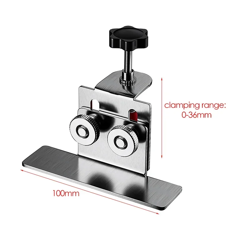 Household Hidden Door Mounting Jig Cabinets Frame Install Clamp Woodworking Cabinet Door Support Arm Stainless Steel Bracket
