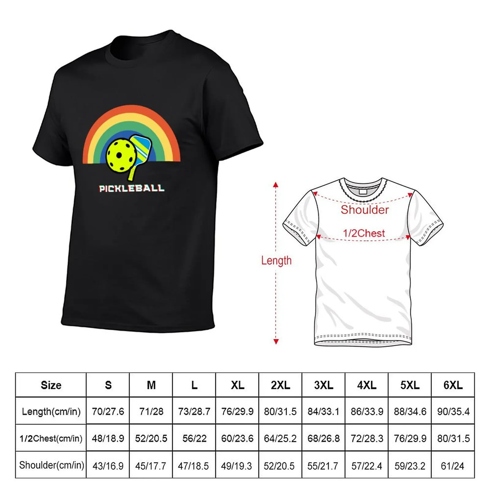 Pickleballand Regenboog T-Shirt Zomerkleding Douane Zwaar Gewicht T-Shirts Voor Mannen