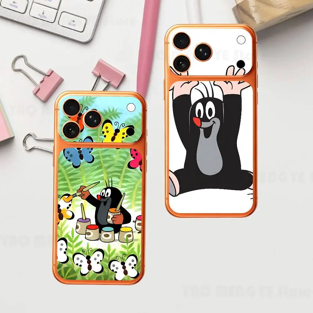

L-Little M-Mole Cartoon Krtek For Iphone 17 Pro ProMax Back Protective Decorative Sticker Back Cover