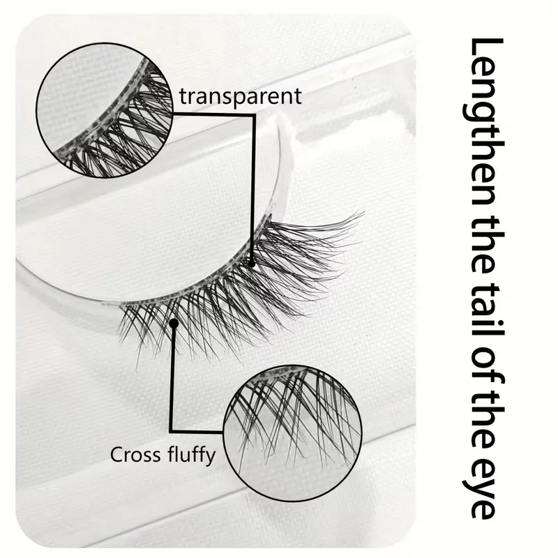 5 Paar Natürlich Aussehende Lockige Halbwimpern - Verleihen Ihren Augen Volumen und Definition für Dates, Partys und Bühnen-Make-up - Halbwimpern – Detail 4