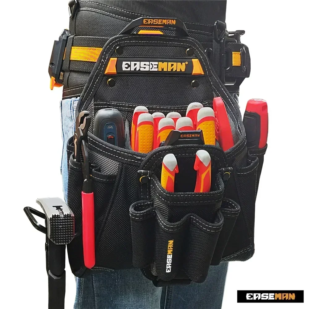 High-quality Heavy Duty Tool Belt Bag EASEMAN New Tool Pouchwith Quick-hook for Electrician Carpenters Man Gift