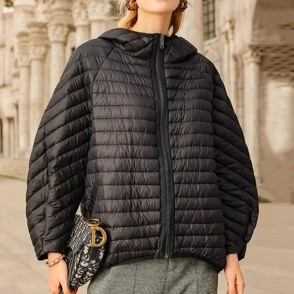 2025 neue Winter Frauen 90% Weiße Ente Unten Mantel Kurze Puffer Jacke Lose Weibliche Feder Parka Mit Kapuze Outwear Warme mode
