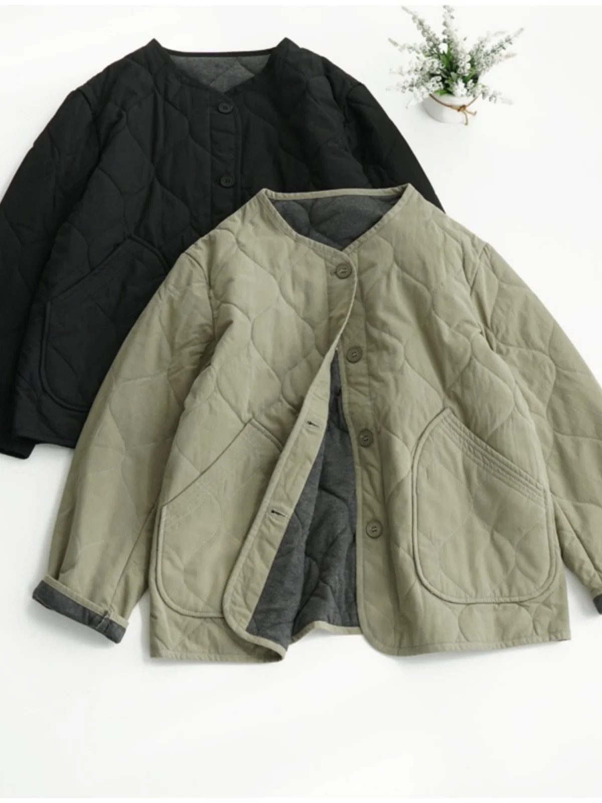 

Легкое хлопковое пальто с длинными рукавами для женщин, свободного кроя, в японском ретро-стиле, на одной пуговице, повседневное