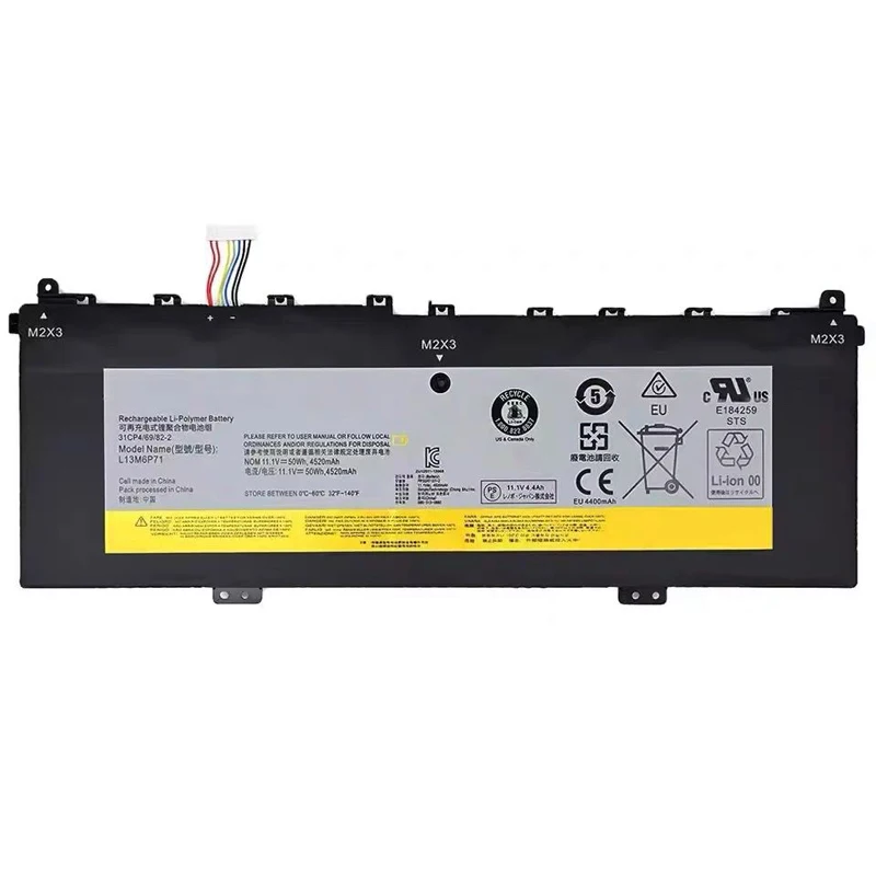 L13M6P71 L13S6P71 Laptop Battery for Lenovo IdeaPad YOGA 2 13 Series 121500234 121500229 3ICP4/69/81-2 11.1V 50Wh/4520mAh