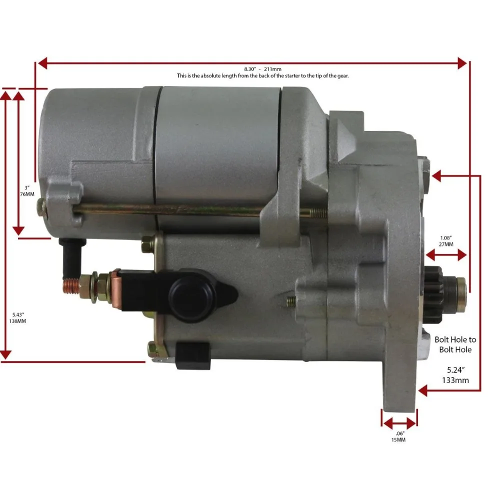 أفضل نسخة مطورة - بداية تخفيض التروس الجديدة عزم دوران عالي 11 × 7 × 7 بوصة - جودة عالية، شحن مجاني #3