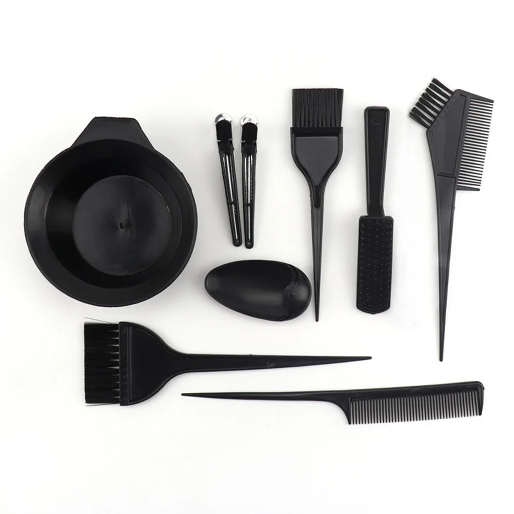 11 قطعة مجموعة أدوات صبغ الشعر مجموعة تلوين الشعر الكاملة وعاء فرشاة مشط كليب قفازات المتاح الرأس للاستخدام المنزلي صالون #2