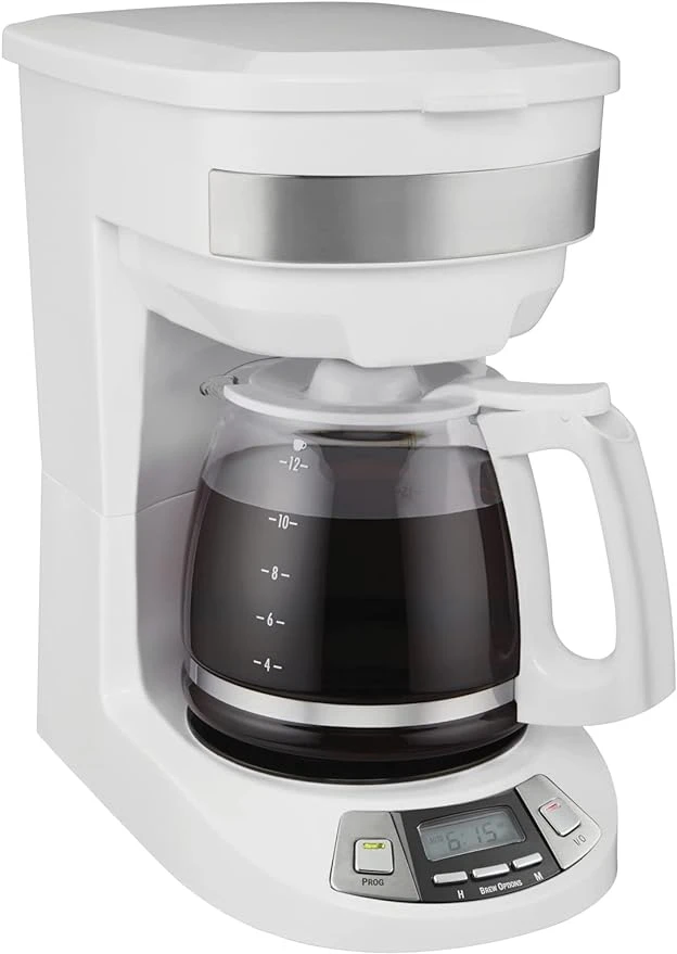 12 Cup Programmable Drip Coffee Maker with 3 Brew Options, Glass Carafe, Auto Pause and Pour