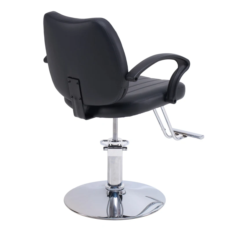 Salon Hair Styling Chair Adjustable Hydraulic Barber Chair with PU Leather Seat & Chrome Base for Beauty Salon Equipment