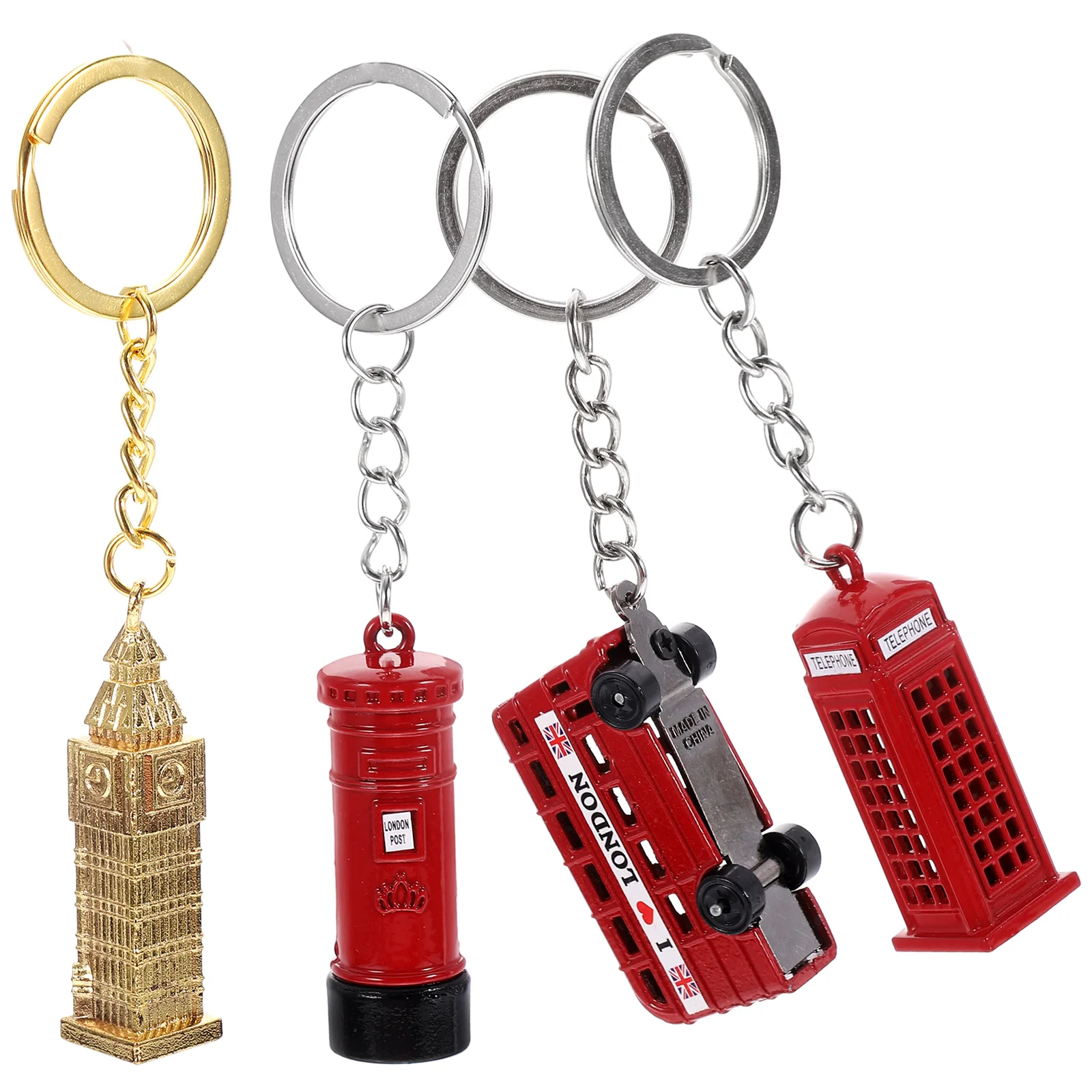 

Key Chain Exquisite Keychain Vintage Style Metal Hanging Ring Purse Charm British Element Gadgets